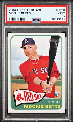 2014 Topps Heritage H558 Mookie Betts PSA 9