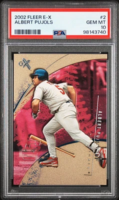 2002 Fleer E-x 2 Albert Pujols PSA 10