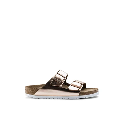 Birkenstock Arizona Split - Sandales pour femmes Or Rose Cuir Lisse