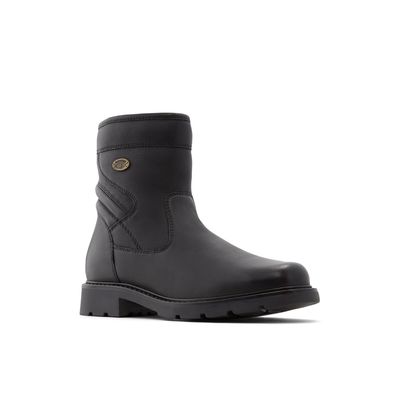 Luca Ferri Asoreven-nw - Chaussures pour hommes bottes décontractées Noir Cuir Lisse