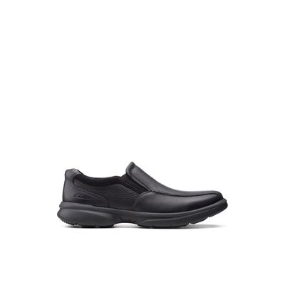 Clarks Bradley st-w - Chaussures pour hommes Casual Loafers Noir Cuir Granuleux