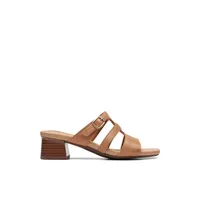 Clarks Desirae Palm - Women's Footwear Sandals Heels Brown