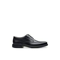 Clarks Dresslite Apron - Chaussures pour hommes Dress Noir Cuir Granuleux