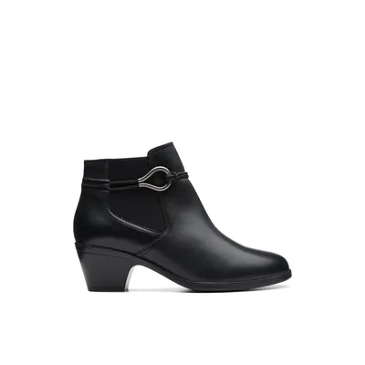 Clarks Emily2 Kayli - Bottes pour femmes Noir Cuir Lisse