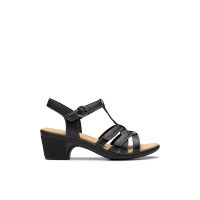 Clarks Emily2rose - Women's Footwear Sandals Low-Mid Heels Black