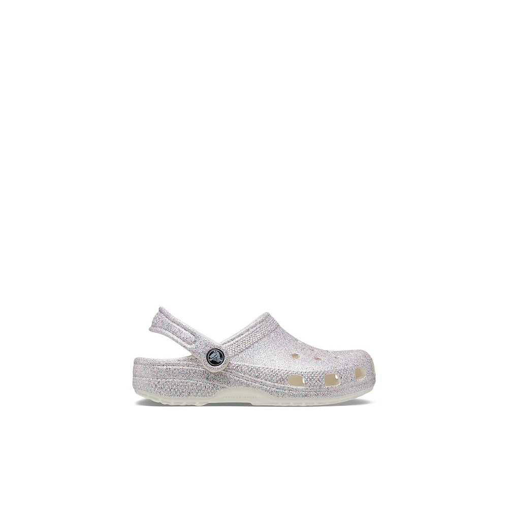 Crocs Glitter Clog-jg - Kids Sandals Girls Silver