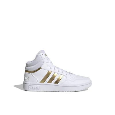 Adidas Hoops 3.0mid - Chaussures athlétiques urbaines pour femmes - Blanc Mélange de Matière