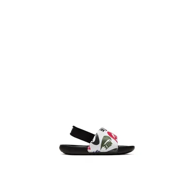 Nike Kawasejdi-ib - Sandales pour garçons toutes-petites Noir-Blanc Mélange de Matière