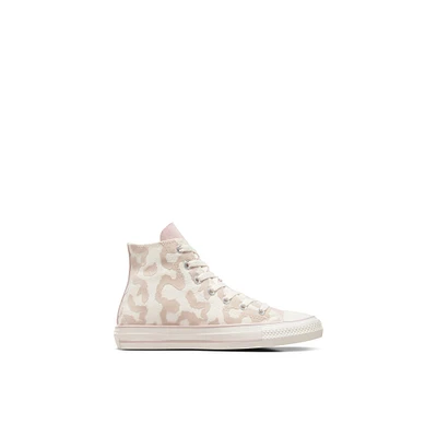 Converse Leopard-jg - Chaussures pour filles junior Rose Clair Textile