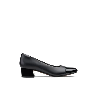 Clarks Marilyn s w - Women's Dress Chaussures Noir Cuir Mélange de Matière