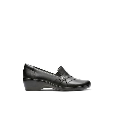 Clarks May Marigold - Chaussures en cuir pour femmes - Noir Cuir Lisse