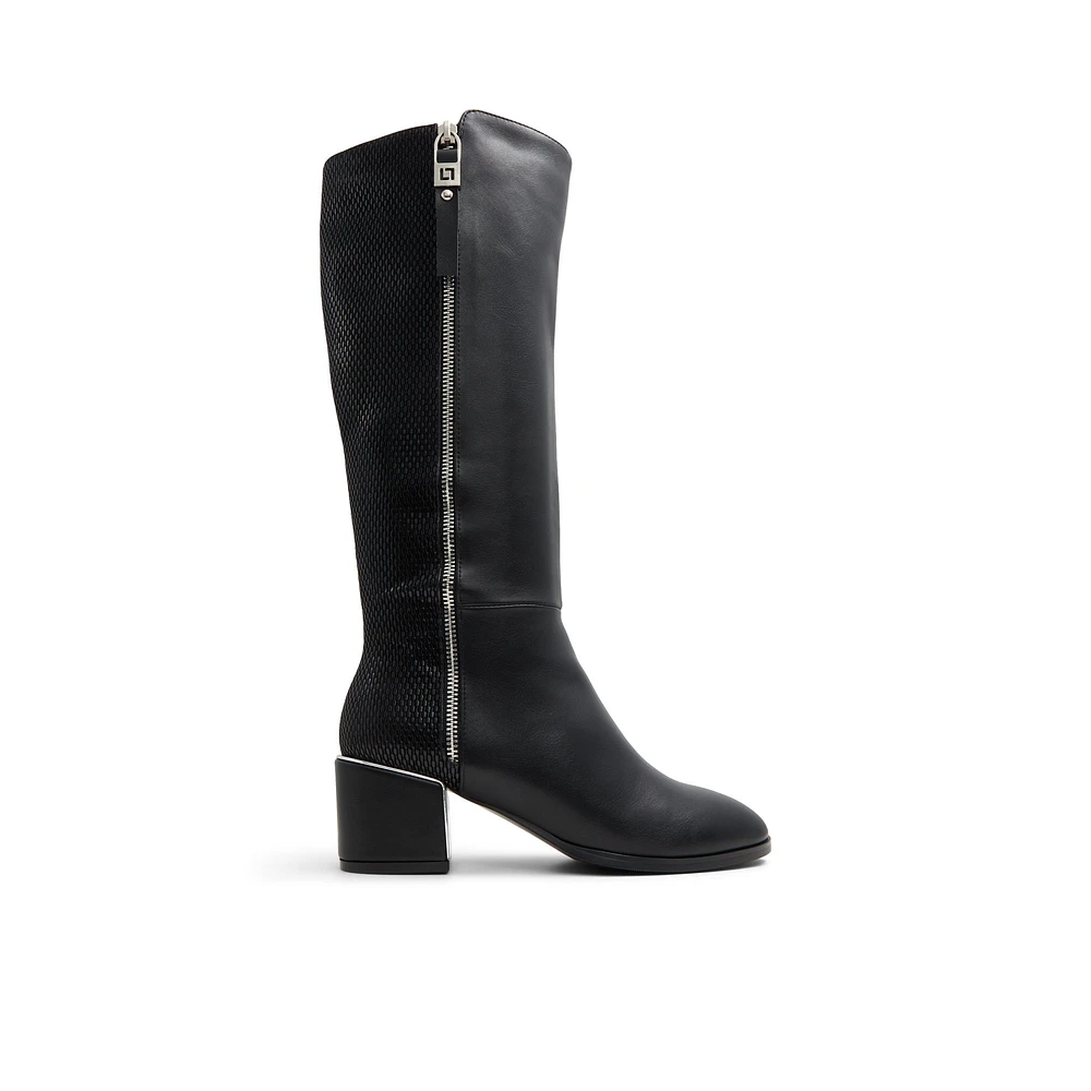 Aqua-Moda Murin - Bottes pour femmes Over-The-Knee Noir Lisse