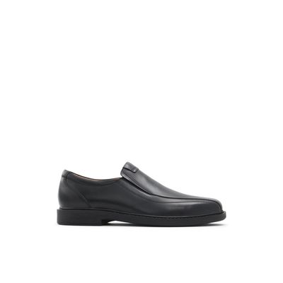 Luca Ferri Qassi - Chaussures pour hommes Dress Loafers Noir Cuir Lisse