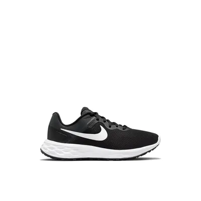 Nike Revolution6 - Chaussures athlétiques multifonction pour femmes - Noir-Blanc Textile Maille