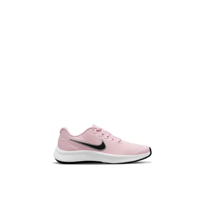 Nike Starrun3l-jg - Chassures athlétiques pour filles-junior Rose Clair Textile Mélange de Matière