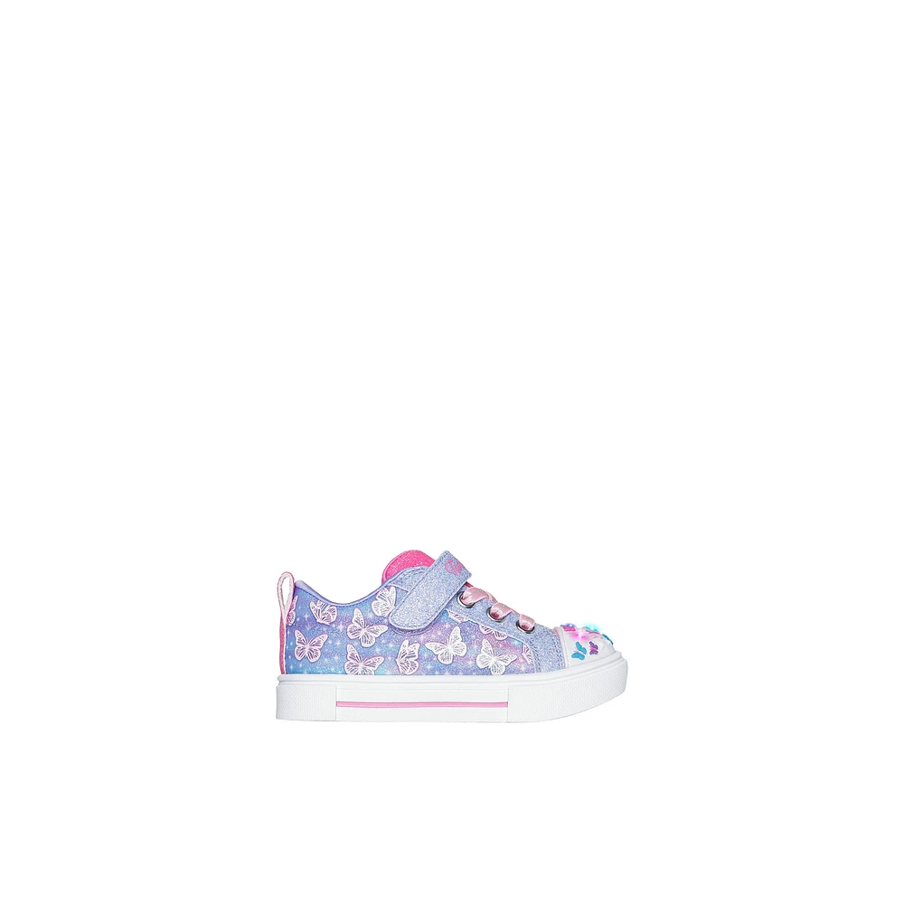 Skechers Twink Sparks-ig - Chaussures pour filles toutes-petites Rose Clair Textile Mélange de Matière