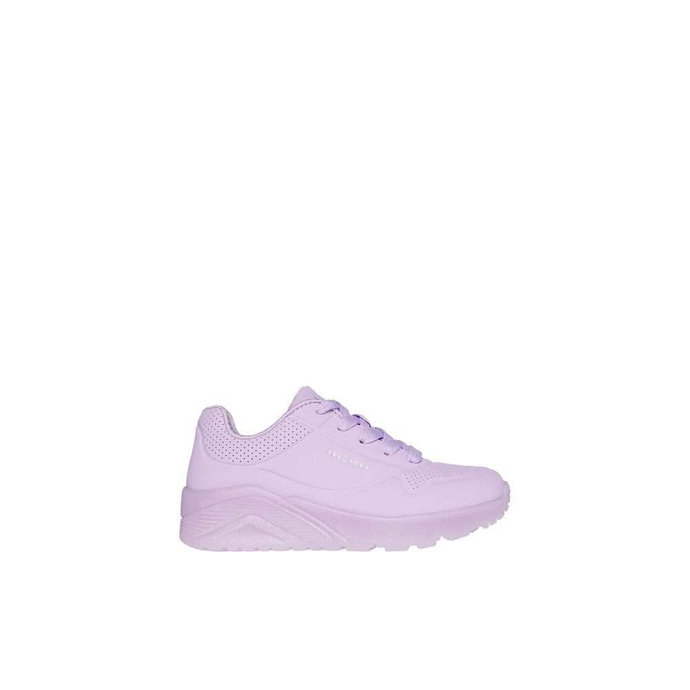 Skechers Uno Ice l-jg - Chaussures pour filles junior Violet Clair Mélange de Matière