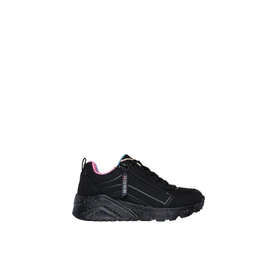 Skechers Uno Lite-jg. - Chaussures pour filles junior Noir Mélange de Matière