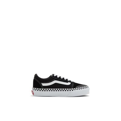 Vans Ward dw-jb - Chaussures athlétiques pour garçons-junior Noir-Blanc Microsuede