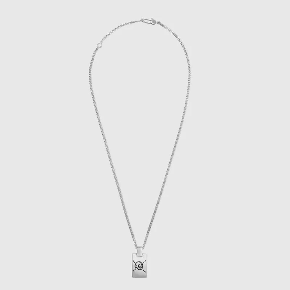 Gucci Ghost Pendant Necklace - Sterling Silver Pendant Necklace, Necklaces  | The RealReal