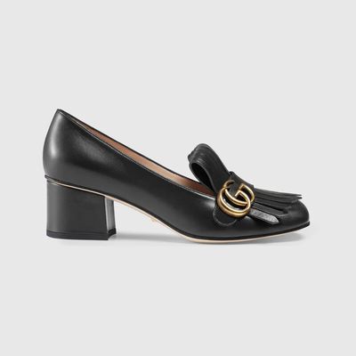 Gucci Leather mid-heel pump | Square One