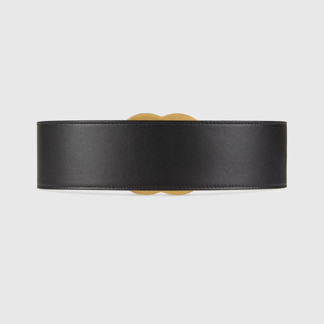 Leather belt with Double G buckle – Suit Negozi Row