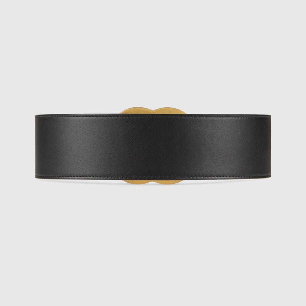 Leather belt with Double G buckle – Suit Negozi Row