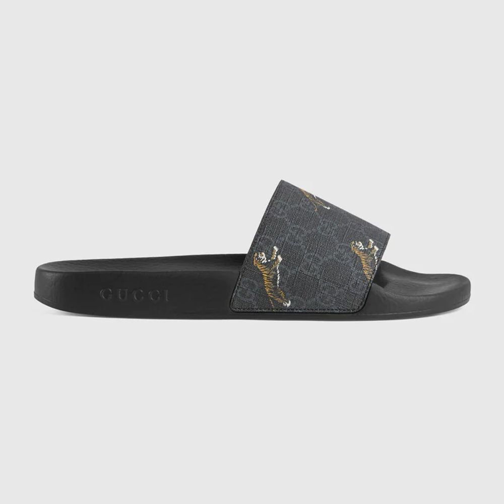 Gucci GG Supreme Tigers Slide Sandal - Farfetch