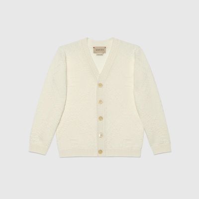 Children's Gucci check wool cardigan
