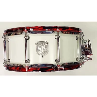 Used SJC Drums 6X14 W3331 Red Oyster Maple Drum