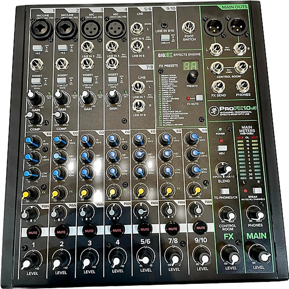 Used Mackie Profx10v.3 Powered Mixer