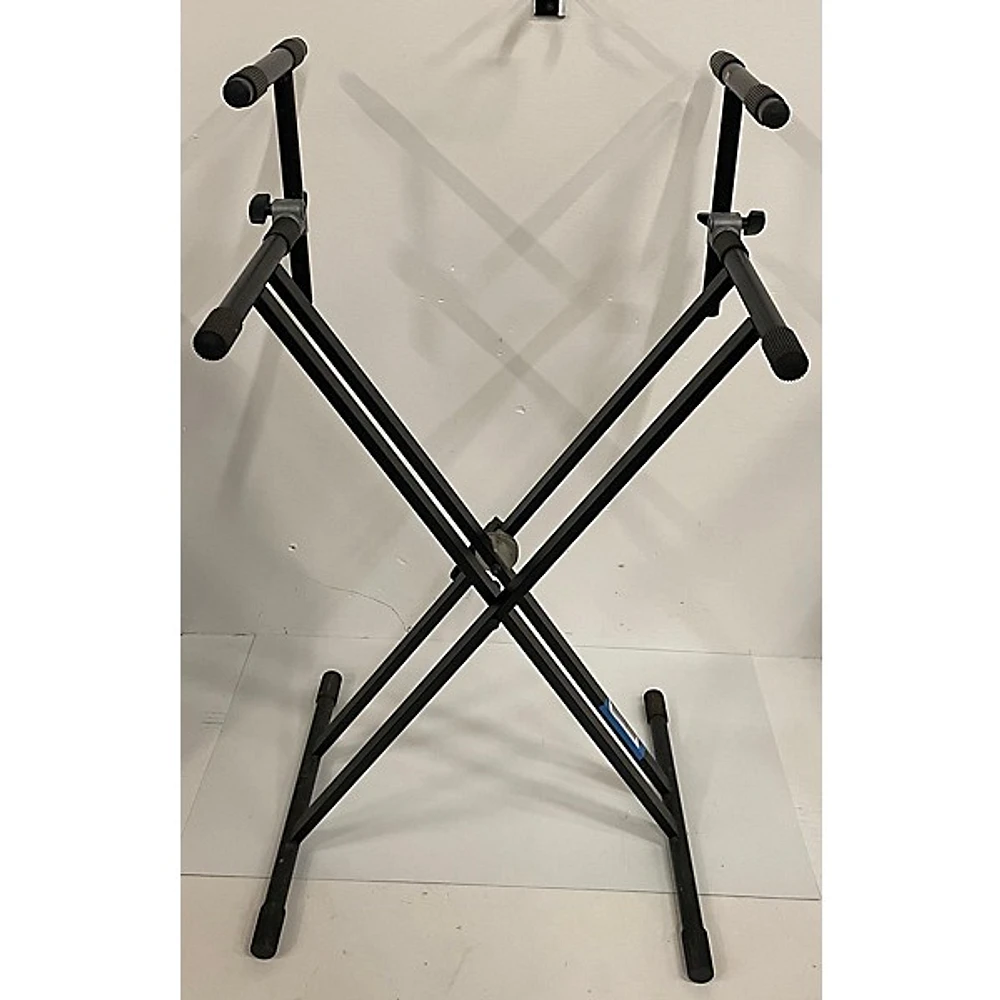 Used Quik-Lok Double-Tier Double-Braced Keyboard Stand