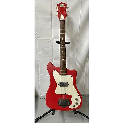 Used Vintage 1960s Truetone\kay K100 Fiesta Red Solid Body Electric Guitar