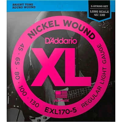 D'Addario EXL170- Nickel Round Wound -String Long Bass Strings