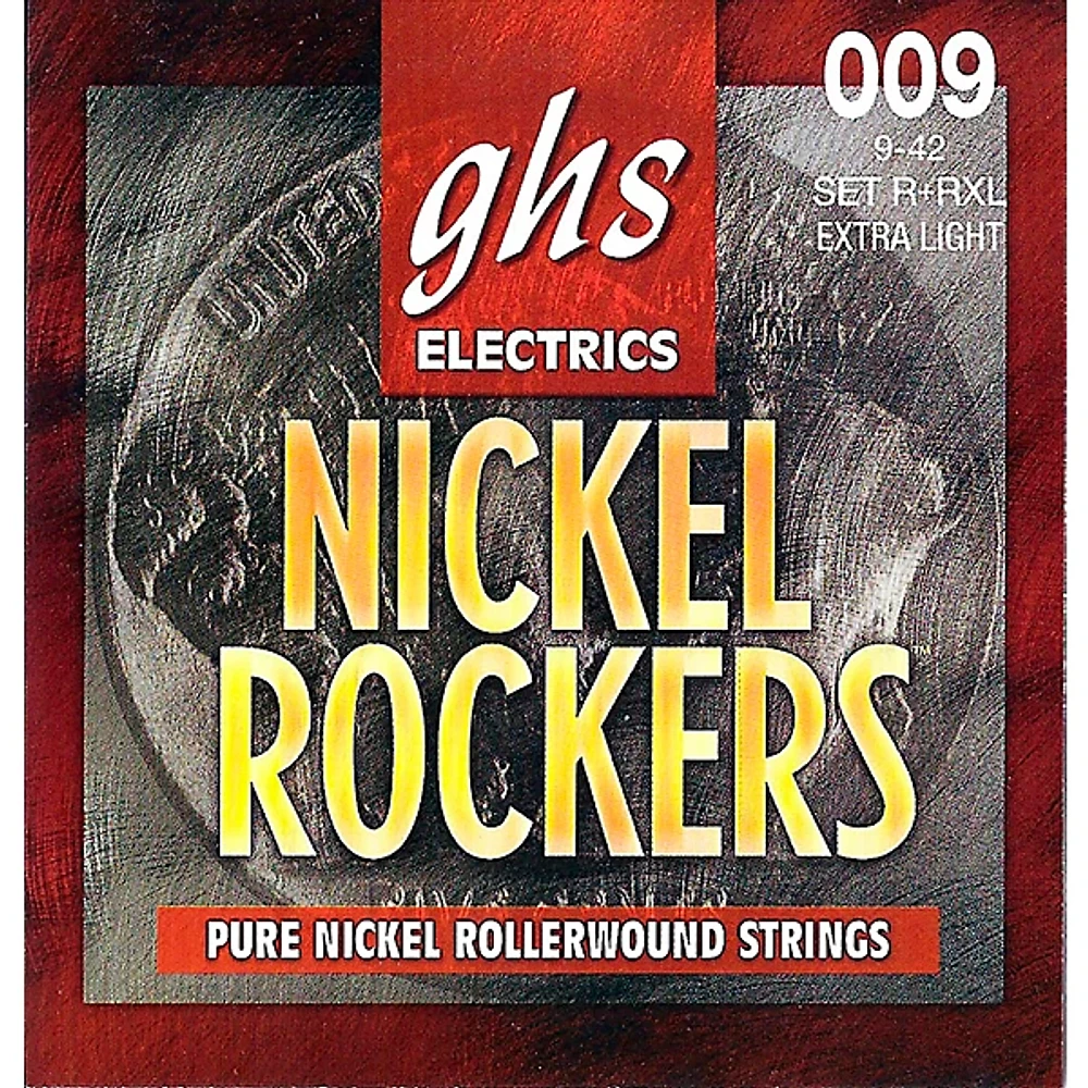 GHS R+RXL Nickel Rockers Roundwound Extra Light Electric Guitar Strings