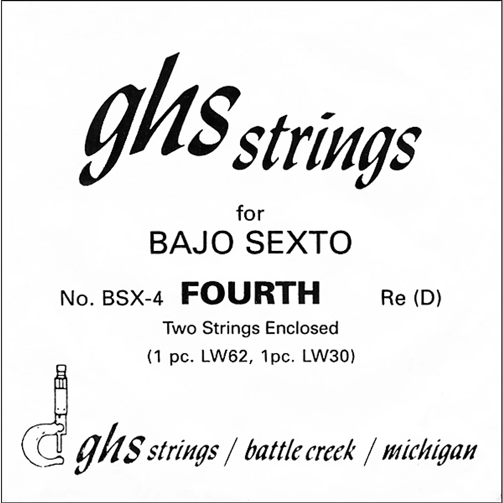 GHS BSX4 Bajo Sexto Single Guitar String