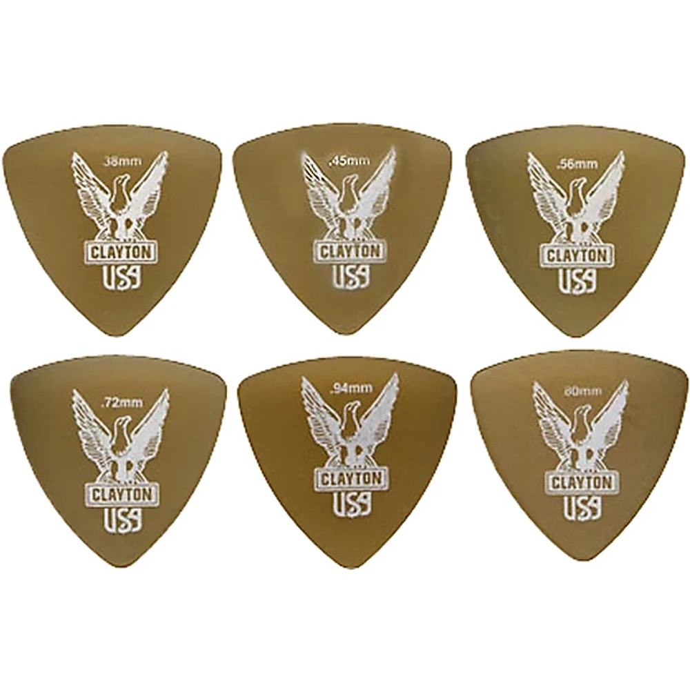 Clayton Ultem Rounded Triangle Guitar Picks .56 mm 1 Dozen