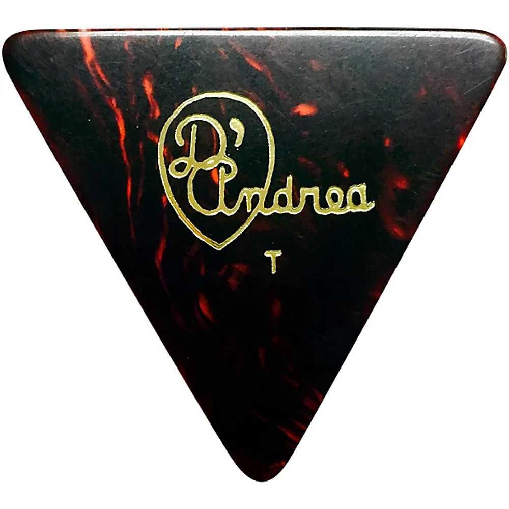 D'Andrea 355 Triangle Celluloid Guitar Picks One Dozen Shell Thin