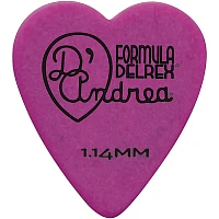 D'Andrea 323 Heart Delrex Delrin Picks - One Dozen Purple 1.14 mm