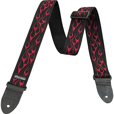 Dunlop D-38 Flambe Nylon Guitar Strap Red