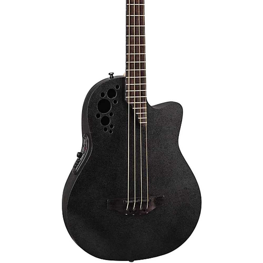 Ovation Elite TX Mid Depth Acoustic-Electric Bass Black