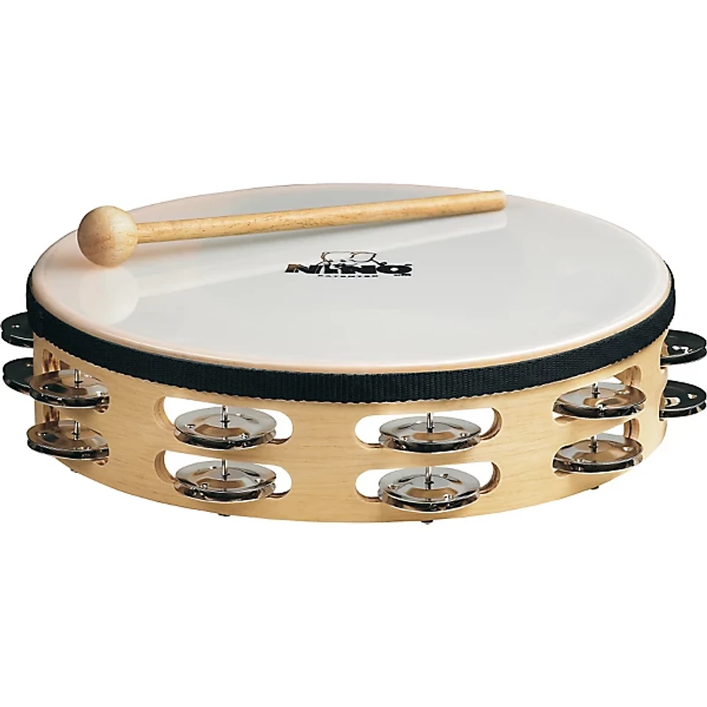 Nino Wood Double Row Tambourine