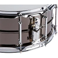 Pork Pie Big Black Brass Snare Drum With Tube Lugs and Chrome Hardware Black 14 x 6.5 in.