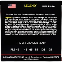 DR Strings Flatwound Legend 5-String Bass Medium