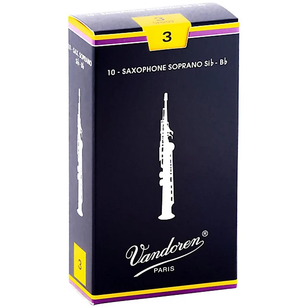 Vandoren Soprano Saxophone Reeds Strength 3 Box of 10