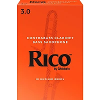 Rico Contra-Alto/Contrabass Clarinet Reeds, Box of 10 Strength 3