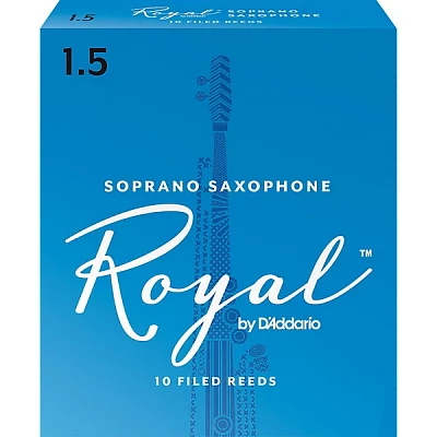 Rico Royal Soprano Saxophone Reeds, Box of 10 Strength 1.5
