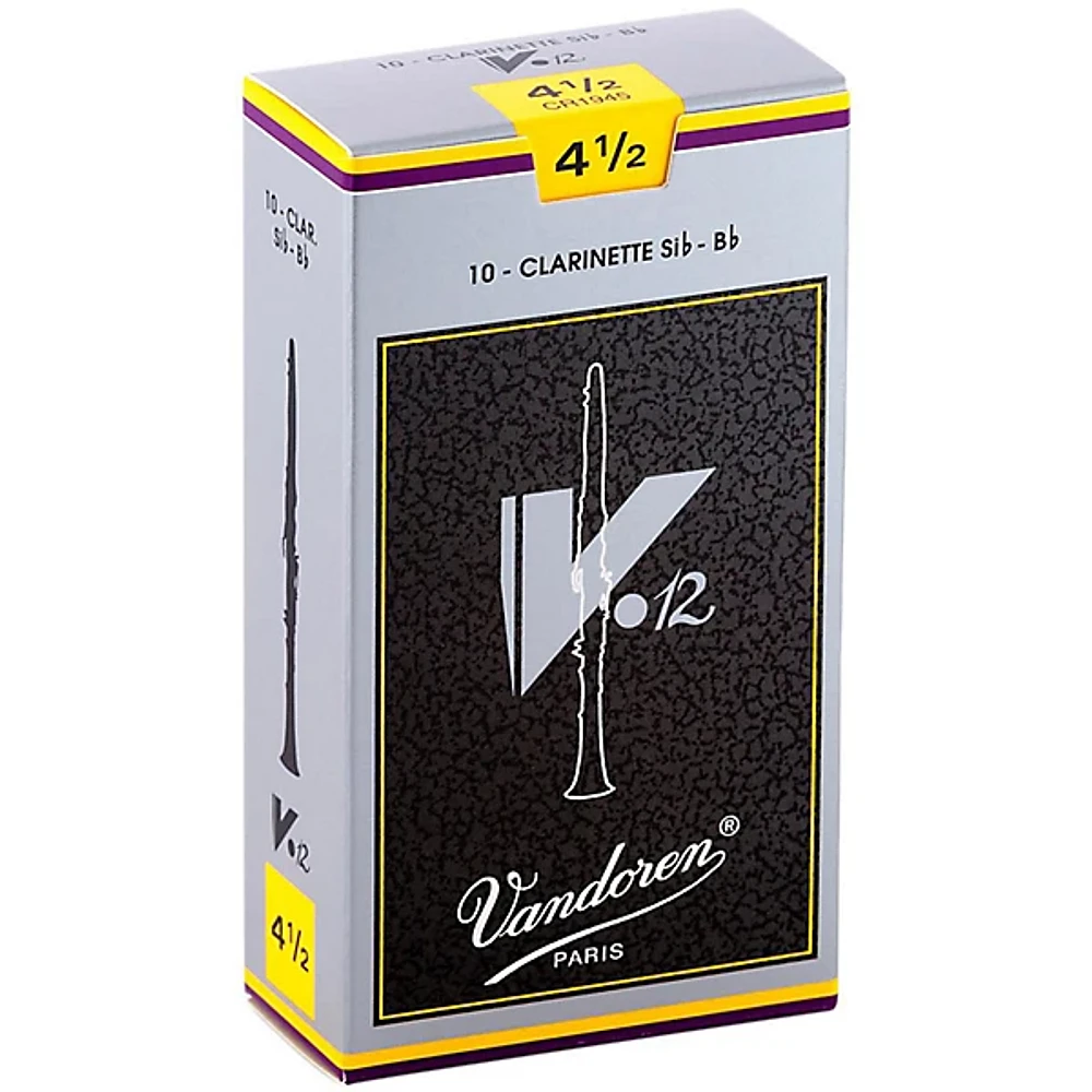 Vandoren V12 Bb Clarinet Reeds Strength 4.5 Box of 10