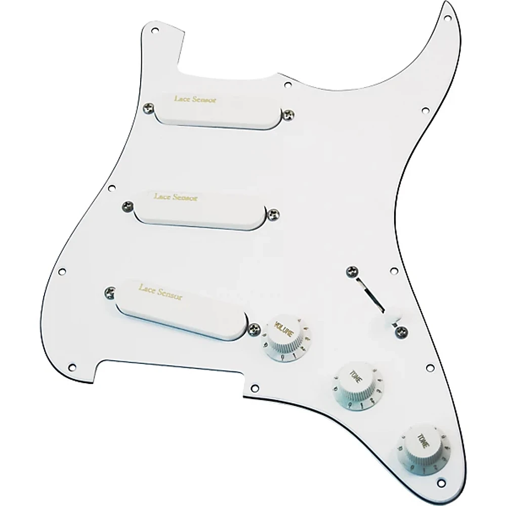 Lace Sensor Gold Prewired Pickguard White