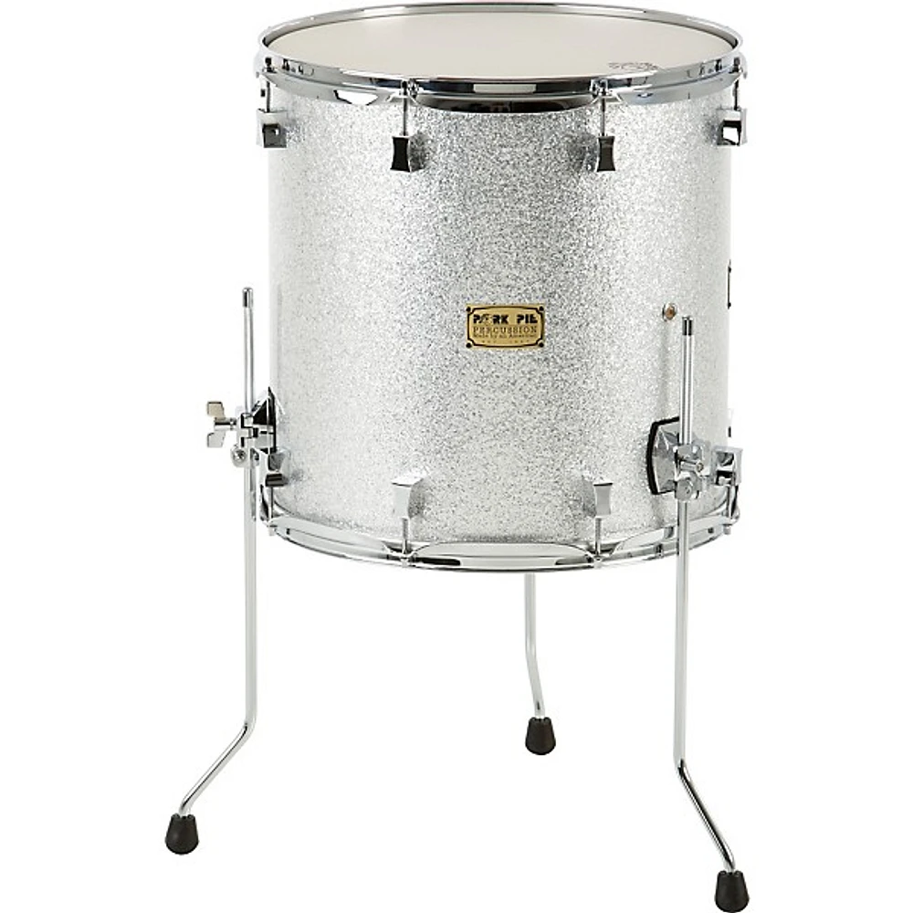 Pork Pie Maple Floor Tom Black Glass 16 x 14 in.